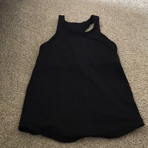 Black workout tank top